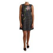 Bloemen shift jurk met pied-de-poule patroon Dolce & Gabbana , Black ,...