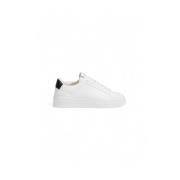 Zwarte leren sneakers met 4 cm hak Crime London , White , Heren