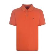 Klassiek Poloshirt in Diverse Kleuren C.p. Company , Orange , Heren