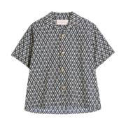 Bowling shirt met Toute la V-print Valentino Garavani , Blue , Heren