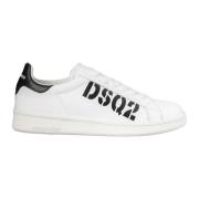 Leren Logo Sneakers Dsquared2 , White , Dames