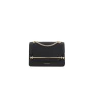 Zwarte leren crossbody tas met gouden hardware Strathberry , Black , D...