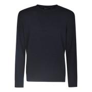 Round-neck Knitwear Roberto Collina , Blue , Heren