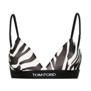 Zebra Print Mesh Ondergoed Tom Ford , Black , Dames