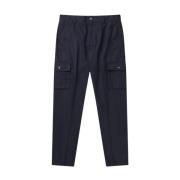 Wollen Cargo Suit Broek - Donker Marineblauw Les Deux , Black , Heren