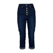 Stijlvolle Cropped Denim Jeans Dondup , Blue , Dames