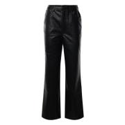 Zwarte Straight-Cut Geweven Broek Rotate Birger Christensen , Black , ...