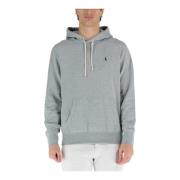 French Terry Hoodie met Marsupium Zak Polo Ralph Lauren , Gray , Heren