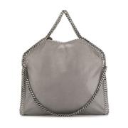 Grijze Faux-Leren Handtas met Kettinglink Trim Stella McCartney , Gray...