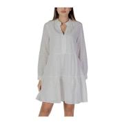 Witte Katoenen Jurk Dames Lente/Zomer Collectie b.young , White , Dame...