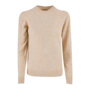 Beige Wollen Trui Ronde Hals YES ZEE , Beige , Dames