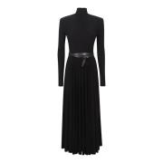 Zwarte jurken met polyester en spandex Norma Kamali , Black , Dames