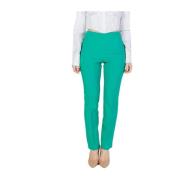 Lente/Zomer Regular Broek met Elastaan Sandro Ferrone , Green , Dames