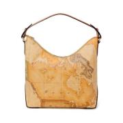 Leren en katoenen handtas Alviero Martini 1a Classe , Beige , Dames