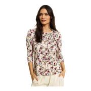 Marcia Blouse 3/4 Mouwen Zand IN Front , Multicolor , Dames