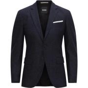 Slim Fit Wollen Jas Hugo Boss , Blue , Heren