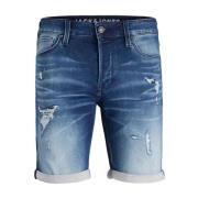 Elastaan Blend Heren Zomer Shorts Jack & Jones , Blue , Heren