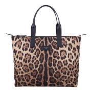 Luipaardprint Tote Tas Dolce & Gabbana , Brown , Heren