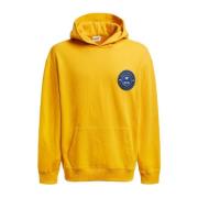 Gele Logo Hoodie Katoen Guess , Yellow , Heren