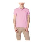 Katoenen Polo Shirt Korte Mouw U.s. Polo Assn. , Pink , Heren