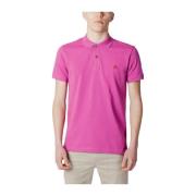 Katoenen poloshirt met korte mouwen Peuterey , Pink , Heren