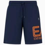 Blauw en Oranje Heren Shorts 3Dps76 Emporio Armani EA7 , Blue , Heren