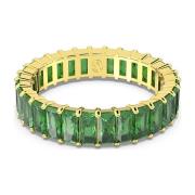 Matrix Baguette Ring, Groen, Goud Toon Swarovski , Green , Dames