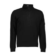 Black sweatshirt with zip and collar C.p. Company , Black , Heren