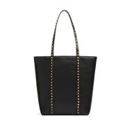 Zwarte schoudertas met Rockstud-detail Valentino Garavani , Black , Da...