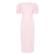 Roze Kant Midi Aansluitende Jurk Rotate Birger Christensen , Pink , Da...