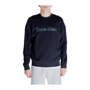 Zwarte Katoenmixtrui voor Mannen Calvin Klein , Black , Heren