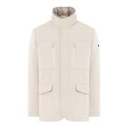 Urban Field Jacket met Verborgen Capuchon Duno , Beige , Heren