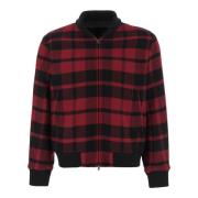 Geruite Bomberjack Waterdicht Woolrich , Red , Heren