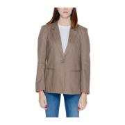 Bruin Linnen Pak Blazer Damesjasje Only , Brown , Dames