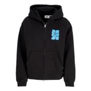 Zwarte Zip Hoodie Fleece Sweatshirt Obey , Black , Dames