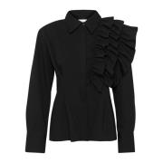 Meteorite Overhemdblouse met Ruchedetail Karen by Simonsen , Black , D...