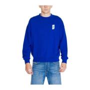 Blauwe Klassieke Katoenen Sweater Heren Collectie Replay , Blue , Here...