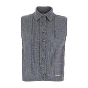 Grijze Vest met Klassieke Kraag Shushu/Tong , Gray , Dames