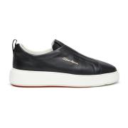 Leren sneaker voor dames Santoni , Black , Dames