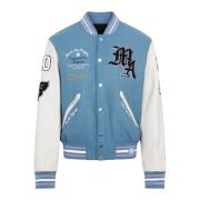 Blauwe Varsity Jack Verhoog Stijl Amiri , Blue , Heren