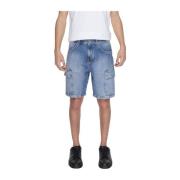 Blauwe Katoenen Bermuda Shorts voor Mannen Antony Morato , Blue , Here...