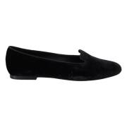 Elegante zwarte loafers van zijdemix Dolce & Gabbana , Black , Dames