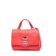 Rode Korrelige Leren Postina Baby Tas Zanellato , Red , Dames