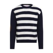 Indigo Butter Sweater Valentino , Multicolor , Heren