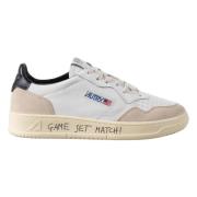 Witte Leren Sneakers Ma04 Medalist Stijl Autry , White , Heren