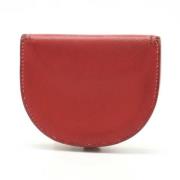 Pre-owned Leather wallets Hermès Vintage , Red , Dames