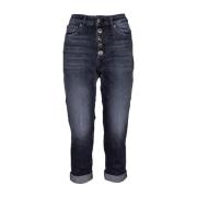 Stijlvolle Cropped Jeans voor Vrouwen Dondup , Black , Dames