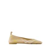 Check Ballerinas in Roze Nylon Burberry , Pink , Dames