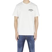 Wit Relief Logo T-shirt Dsquared2 , White , Heren