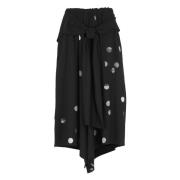 Zwarte Rok met Elastische Taille Y-3 , Black , Dames